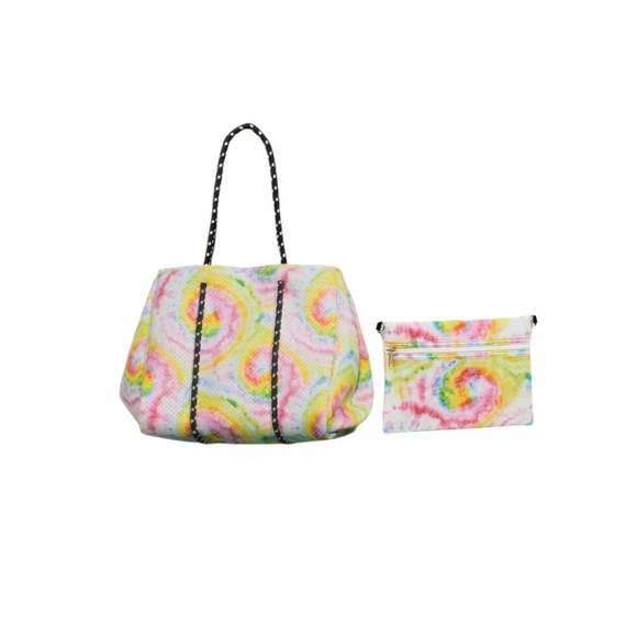 Women’s Neoprene Beach Multicolor Tote Bag - Picture 4 of 4